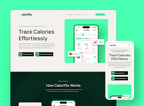 Caloriflix ▪️Landing Page