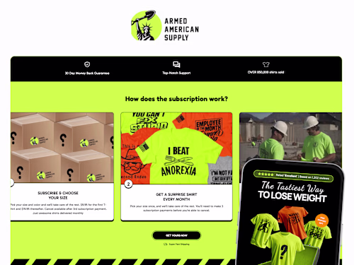 Replo Landing Page Design - ArmedAmerican