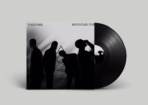 album cover and vinyl mockup