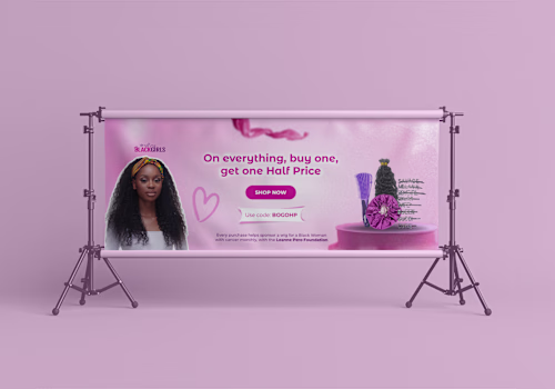 Web Banner Design for a Hair vendor