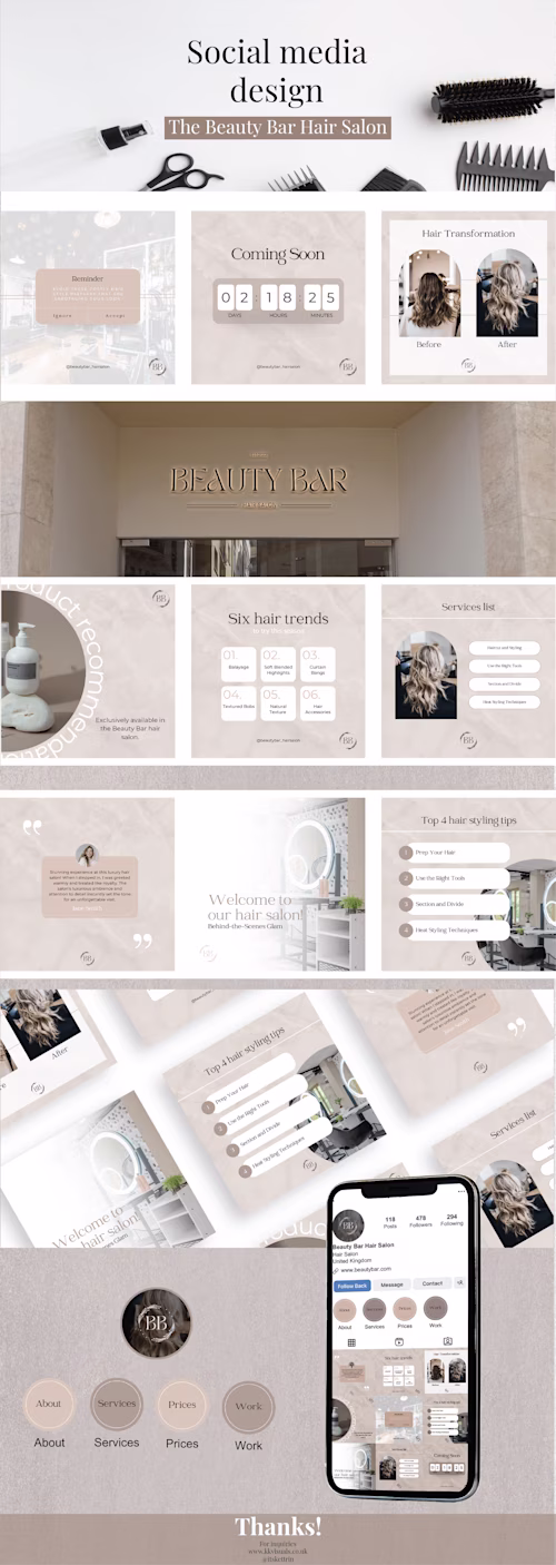Beauty Bar Social Media Design