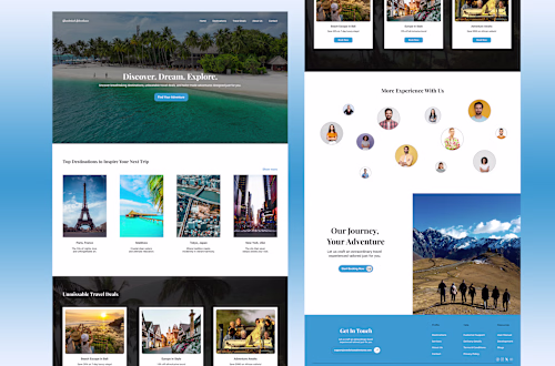 Wanderlust – Travel Booking Landing Page Design