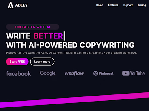 Adley.ai AI powered copywriter