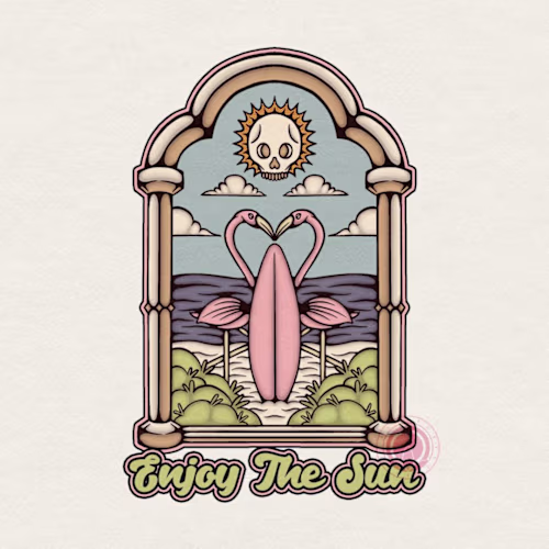 Vintage Tropical Illustration For Surfing Brand | Pynapl Surf
