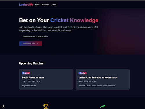 Lucky Lift | A Betting Web App using Web Scraping