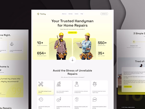 Professional Handyman Website UI Design Services Available