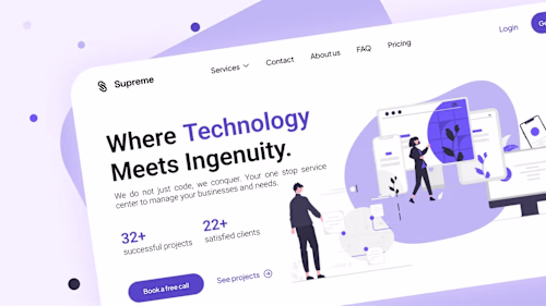Supreme Software Agency Landing Page
