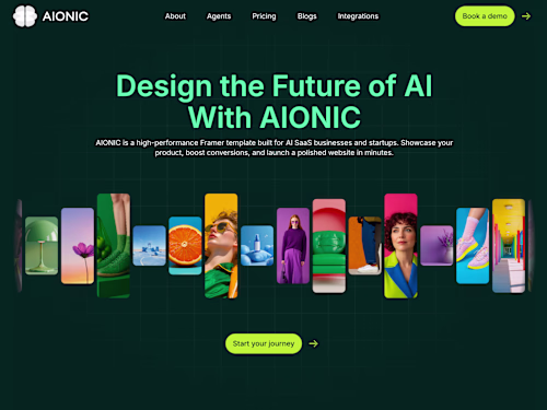AIONIC - Modern AI SaaS Framer Template