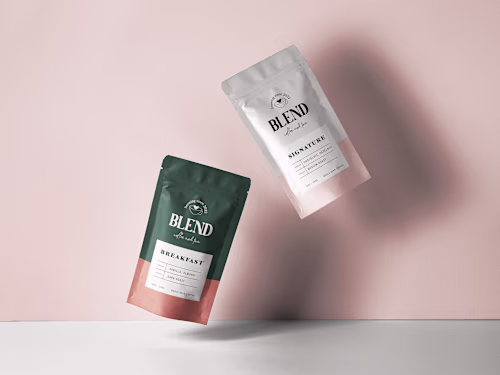 Blend Coffee Brand Identity and Package Design