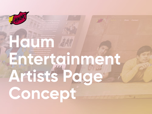 Haum Entertainment Artists Page (Concept)