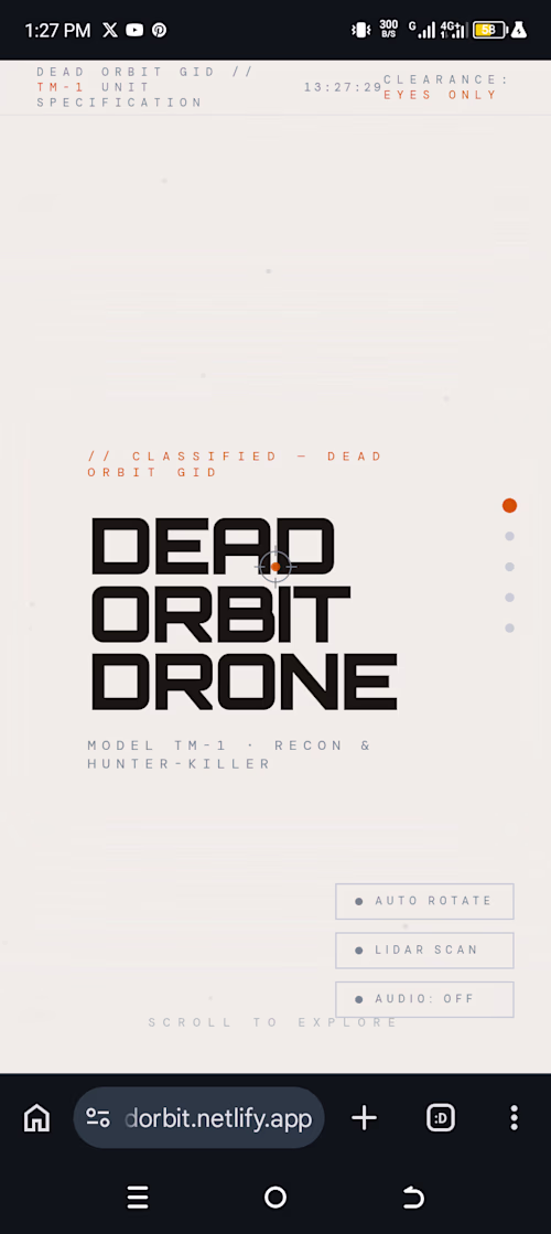 A product showcase page built