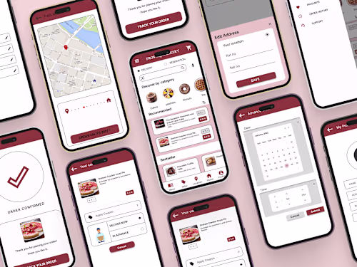 Mobile App Design for Frostique Bakery 