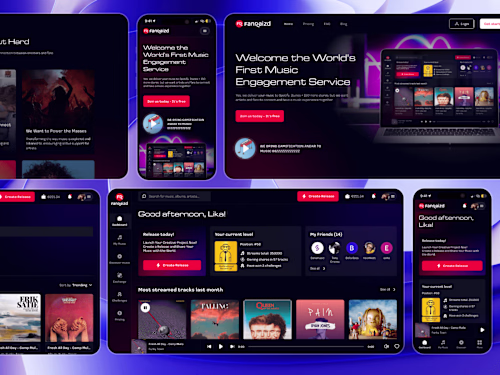 🥁 UX/UI design of the Music Platform