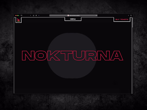 Nokturna Club –  Experimental Website Design