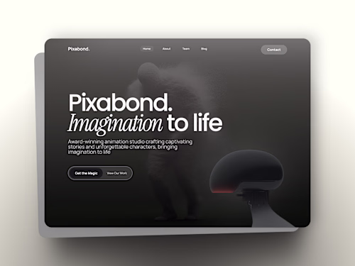 Studio Website Hero Design