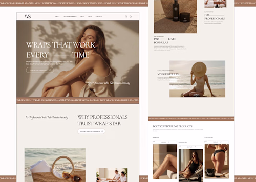 I worked on a luxury wellness and beauty e-commerce website ...