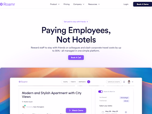 Roamr Website (Webflow Design & Development)