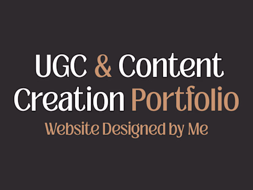 Gino Palacios – UGC Creator Portfolio (+ Website Design Sample)