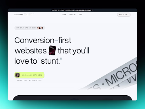 Website for Web Design & Development Studio: Stuntable