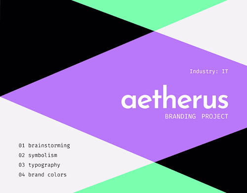 Aetherus - IT startup brand identity