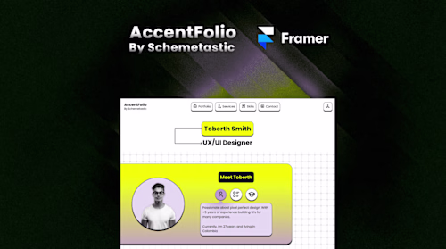 AccentFolio - Portfolio Framer Template