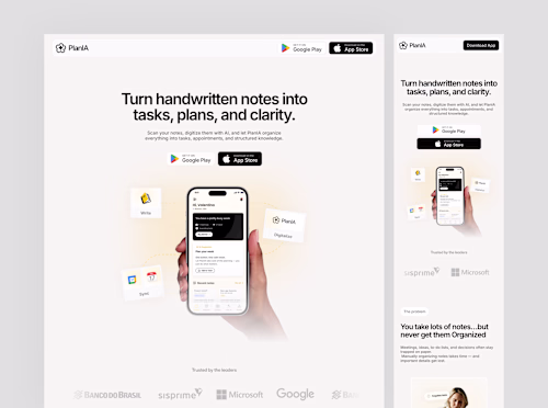 PlanIA Landing page Design