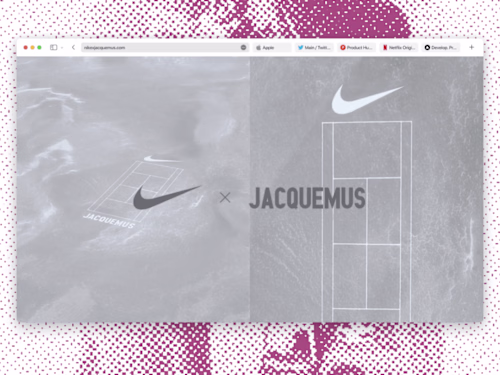 Nike x Jacquemus landing page