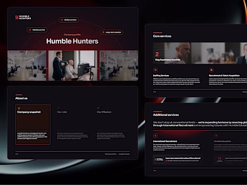 Humble Hunters Presentation Design