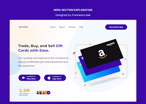 Hero Section Exploration on Behance