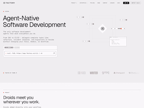 Factory AI
From IDE to CI/CD