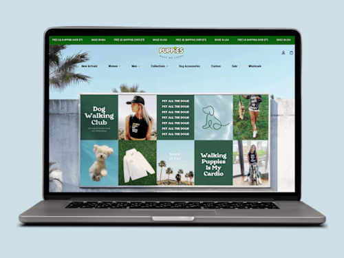 Branding, Email Design, Website Rebrand: Puppies Make Me Happy