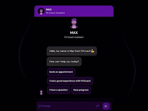 AI customer-support chatbot  for a personal trainer