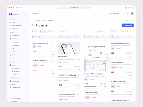 Stratify - Project Management Dashboard