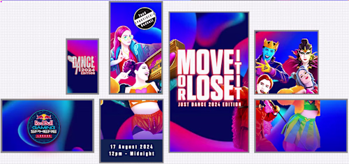 Just Dance 2023 #1-3 Event Poster - Redbull Gaming Sphere London