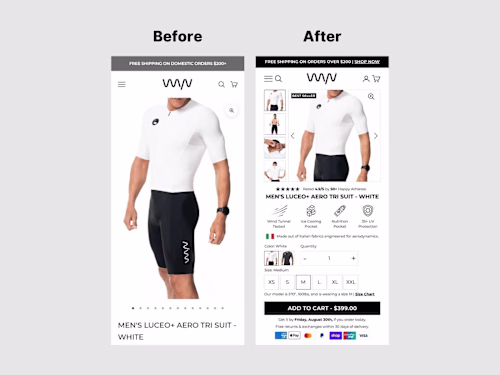 Shopify Product Page for Clothing Store