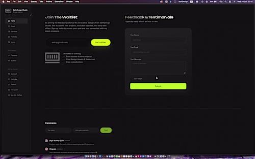 SethDesign Studio (Framer Website)