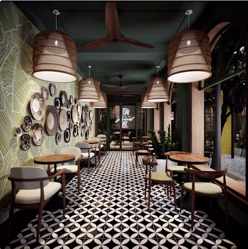 3D layout of the coffee