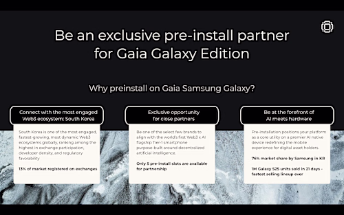 Pitch Deck for Gaia AI co-sponsorship opportunity at Korea B...