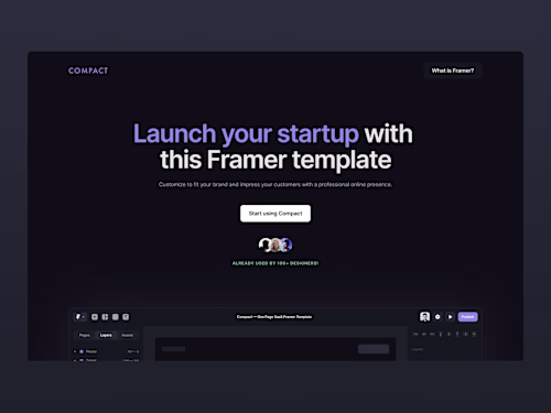 Compact - One Page Saas Framer Template