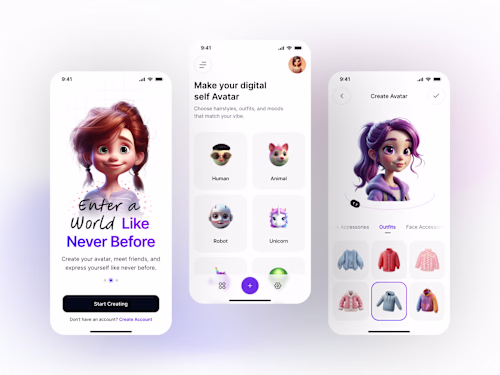 Digital Avatar Making App Design