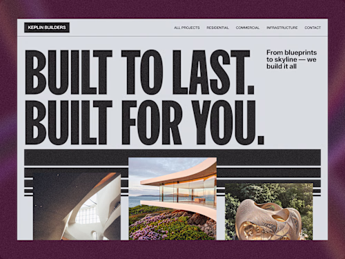 Keplin Builders (Framer Landing Page)