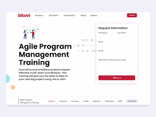 Bitovi Agile Training | Landing Page Design