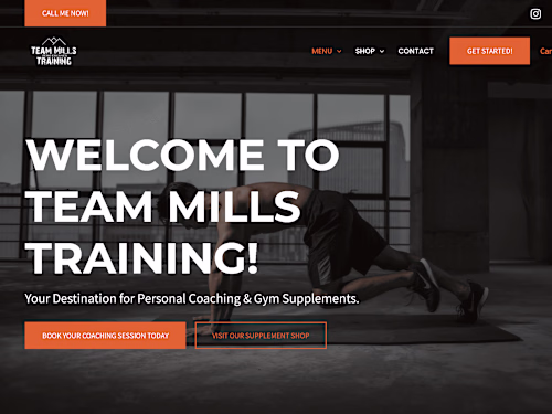 Fitness Website for Training & Supplements