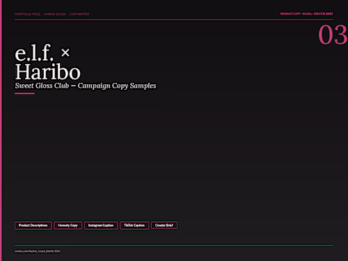 e.l.f. × Haribo -Campaign Copy