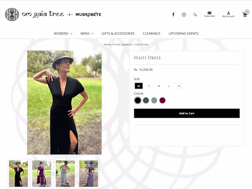 Product page customisation | Om Gaia Tree