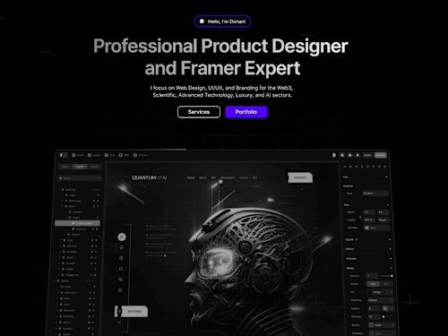 Dorian - Professional Product Designer and Framer Expert