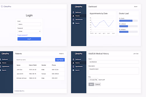 ClinicPro Clinic Management System Development