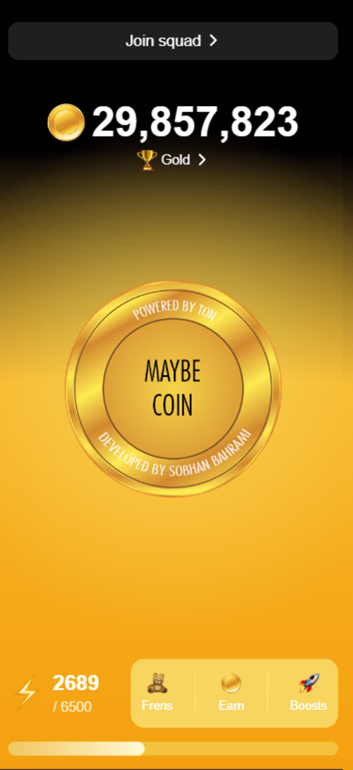 Telegram Tapping Game | MAYBECOIN (NOTCOIN CLONE)