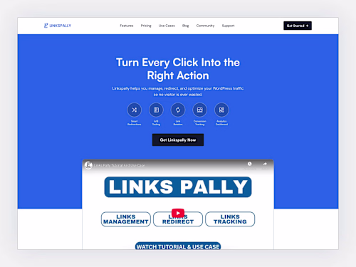 Linkspally Website - Clean, Conversion-Focused SaaS Design