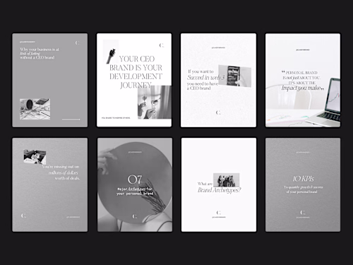 Minimal Instagram Carousels & Slides Templates for Classyx PR